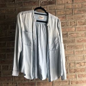 Denim lightweight shirt from Anthropologie.